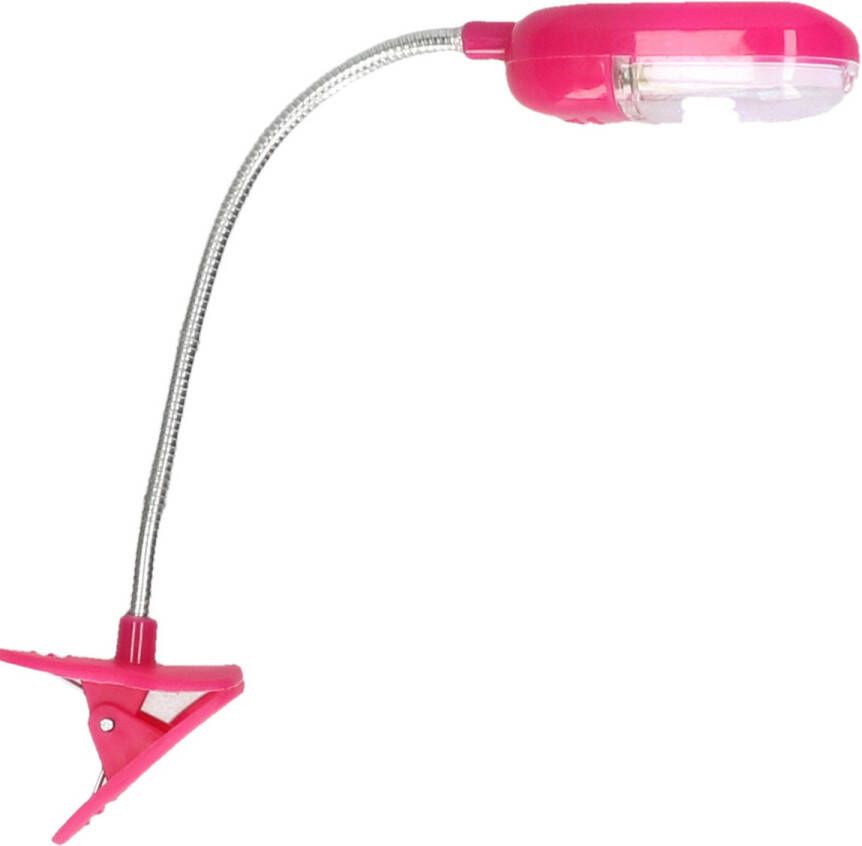 FX Tools LED Leeslamp met klem roze 25 cm incl. batterijen Klemlampen - Foto 1